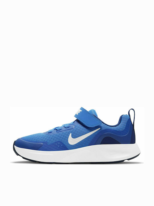 Wearallday Psv Kids Sports Shoes Running with Hoop & Loop Closure Blue