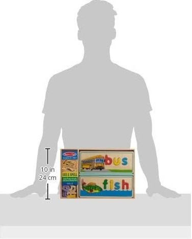 Melissa & Doug See & Spell Образователна Игра Букви и цифри от Дърво за 4+ години Години