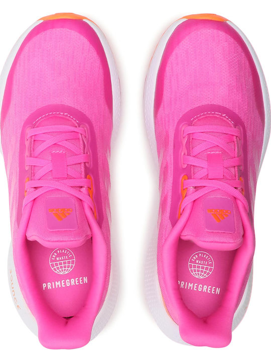 EQ21 Run J Kids Sports Shoes Running with Laces Screaming Pink / Screaming Orange / Cloud White