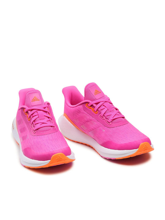 EQ21 Run J Kids Sports Shoes Running with Laces Screaming Pink / Screaming Orange / Cloud White