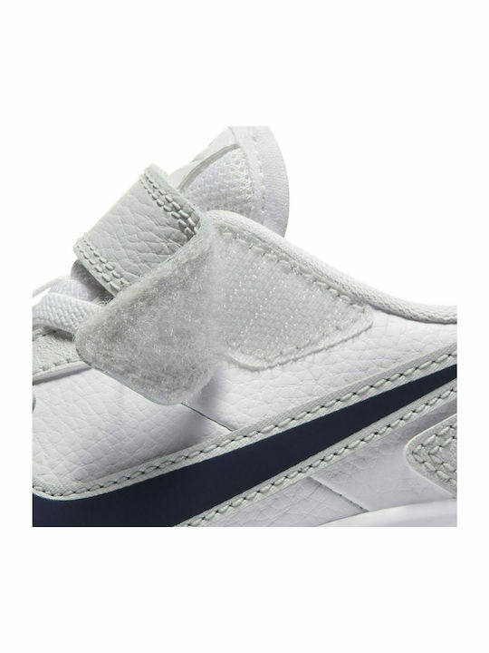 Varsity Leather PSV Kids Sports Shoes Running with Hoop & Loop Closure White