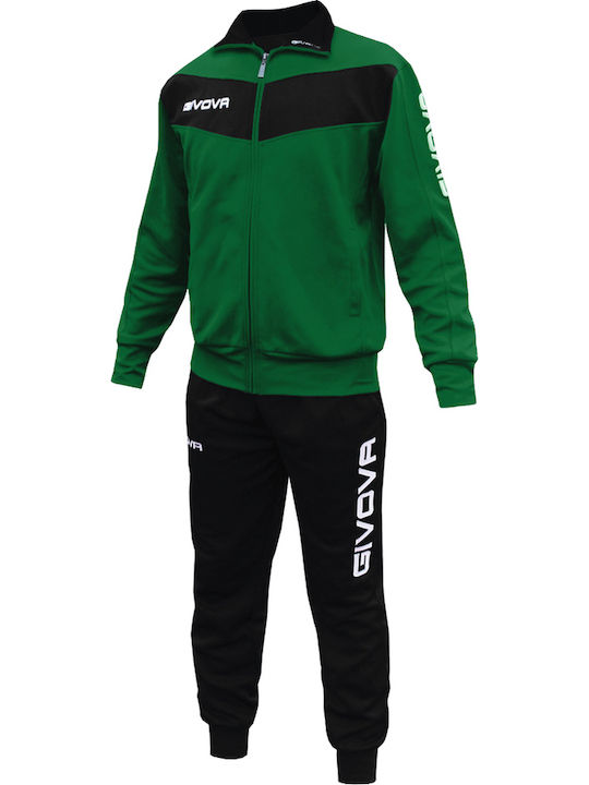 Tuta Visa Football Tracksuit Glossy with Elastic Green