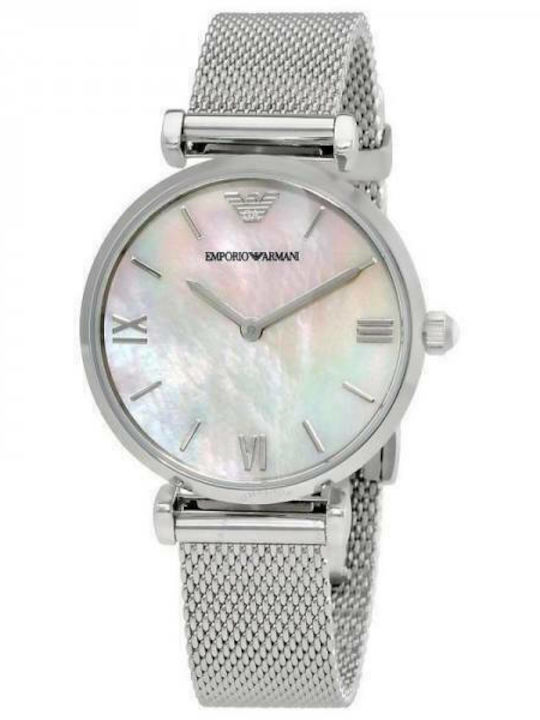 Emporio Armani Gianni Ρολόι Μπαταρίας με Μεταλλικό Μπρασελέ