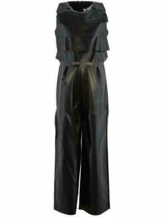 Παιδική Ολόσωμη Φόρμα Δερμάτινη Μαύρη