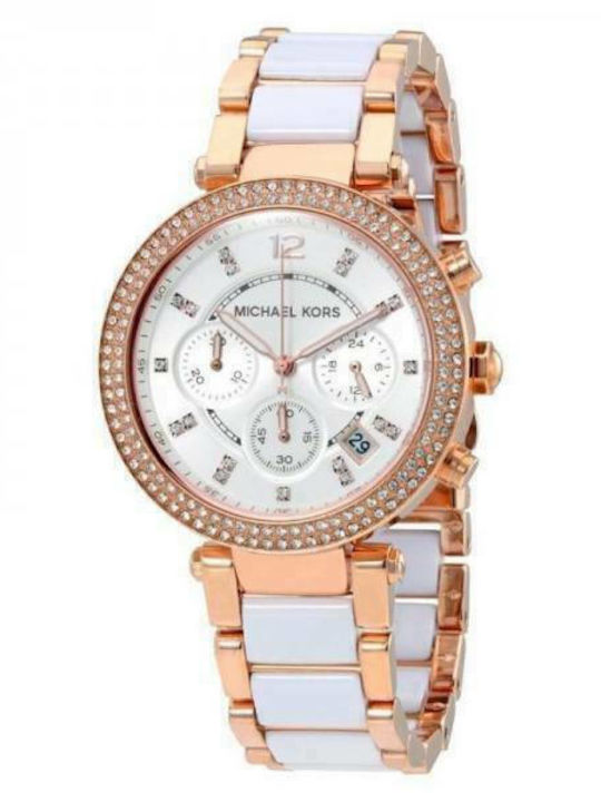 Michael Kors Parker Damenuhr 38mm Chronograph Batterie mit Rostfreiem Stahlarmband
