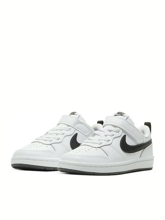 Court Court Borough Low 2 Kids Sports Shoes Basketball with Hoop & Loop Closure White