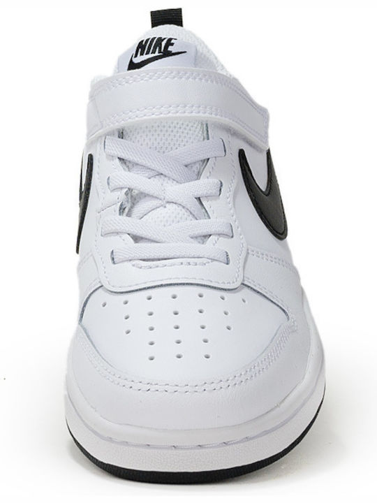 Court Court Borough Low 2 Kids Sports Shoes Basketball with Hoop & Loop Closure White