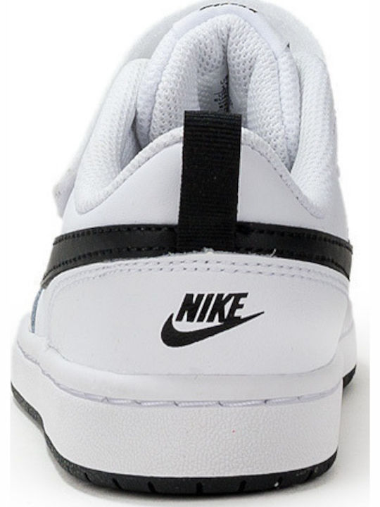 Court Court Borough Low 2 Kids Sports Shoes Basketball with Hoop & Loop Closure White