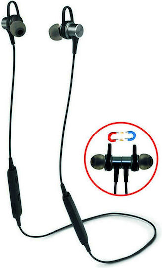 Noozy BH40 In ear Bluetooth хендсфри Слушалки с Устойчивост на Пот Сив