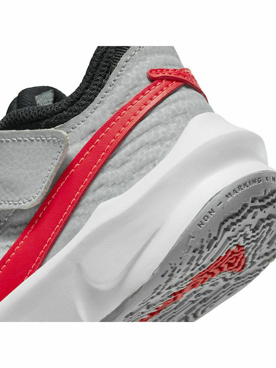 Hustle Hustle 10 Kids Sports Shoes Running with Hoop & Loop Closure Gray