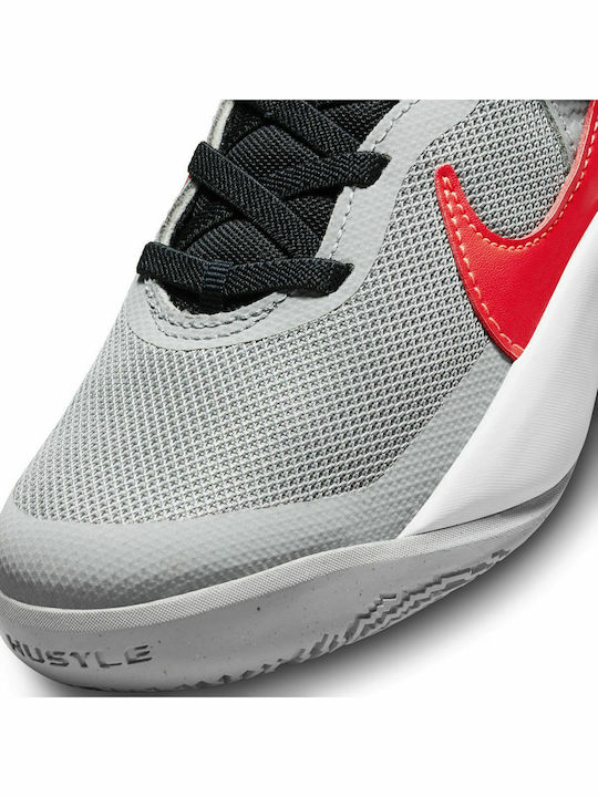 Hustle Hustle 10 Kids Sports Shoes Running with Hoop & Loop Closure Gray