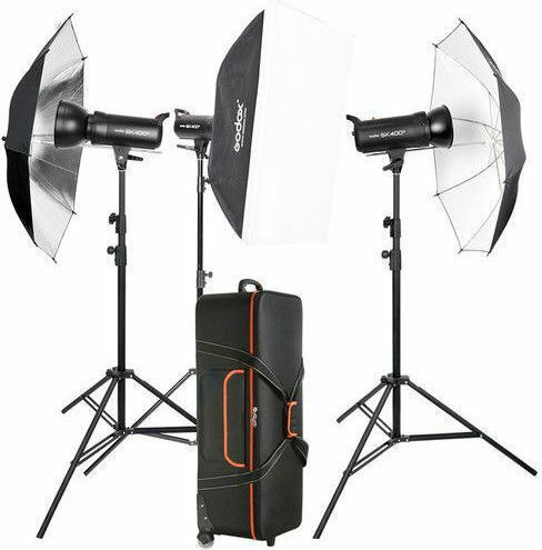 Godox SK400II Beleuchtungsset für Studio 3 x Lichter