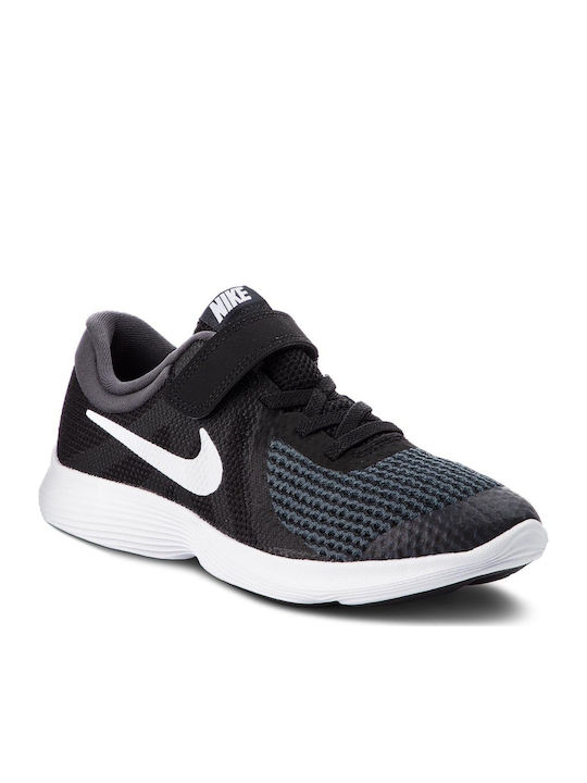 Revolution Revolution 4 PSV Kids Sports Shoes Running with Hoop & Loop Closure Black / White / Anthracite