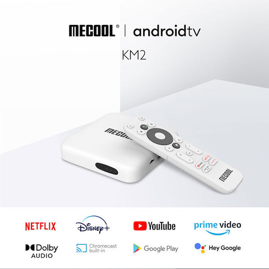 Mecool TV Box KM2 MCL-KM2 4K UHD with WiFi USB 2.0 / USB 3.0 2GB RAM and 8GB Storage Space with Operating System Android 10.0 and Google Assistant
