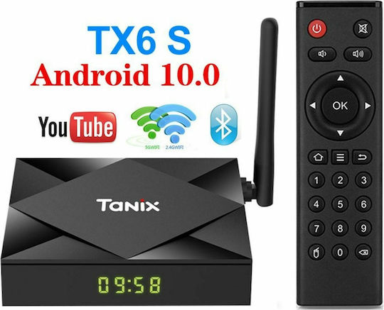 Tanix TV Box TX6s 8K UHD with WiFi USB 2.0 4GB RAM and 32GB Storage Space with Operating System Android 10.0