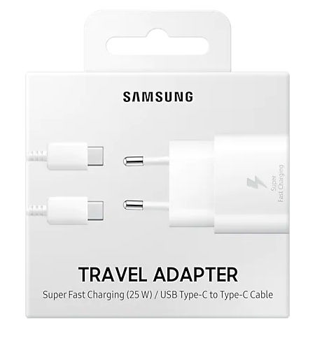 Samsung Charger with USB-C Port and Cable USB-C - USB-C 25W Whites (EP-TA800X Retail)