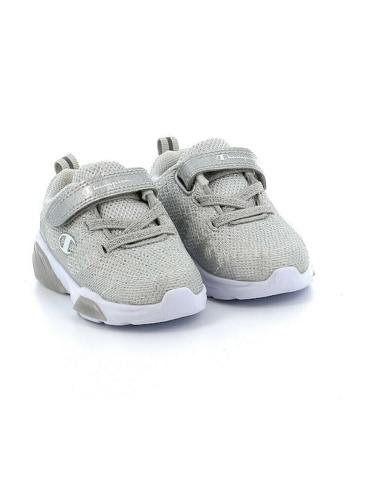 Wave Παιδικά Sneakers με Σκρατς & Φωτάκια Γκρι