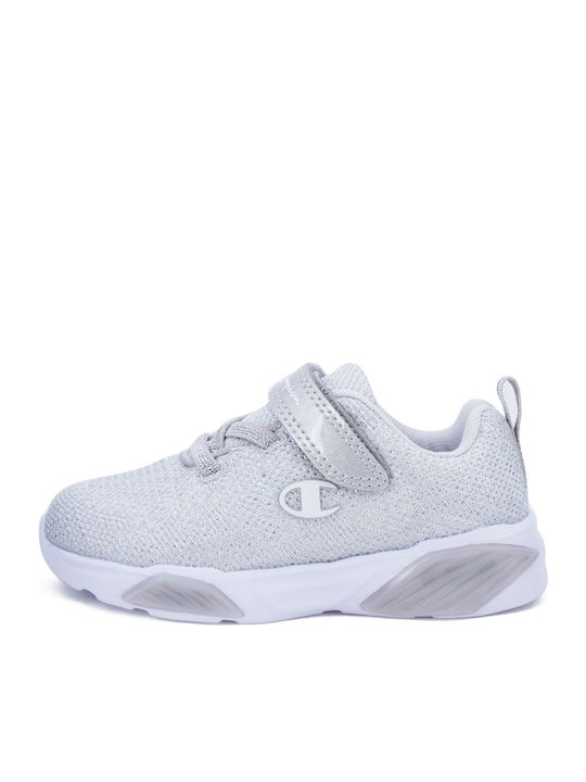 Wave Παιδικά Sneakers με Σκρατς & Φωτάκια Γκρι