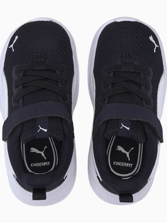Anzarun Lite Kids Sports Shoes Running with Hoop & Loop Closure Navy Blue