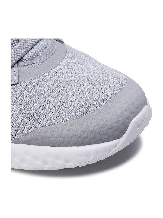 Revolution Revolution 5 PSV Kids Sports Shoes Running with Hoop & Loop Closure Lt Smoke Grey / Total Orange