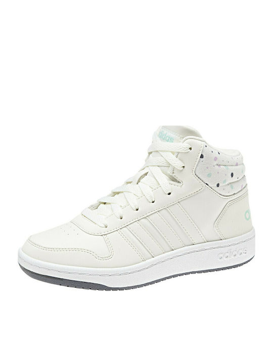 Hoops Mid 2.0 K Αθλητικά Παιδικά Παπούτσια Μπάσκετ με Κορδόνια Μπεζ