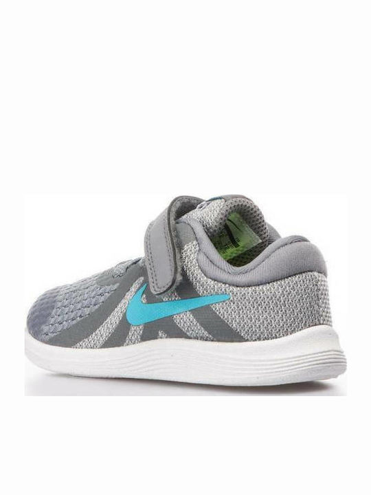 Revolution Revolution 4 TDV Kids Sports Shoes Running with Hoop & Loop Closure Gray