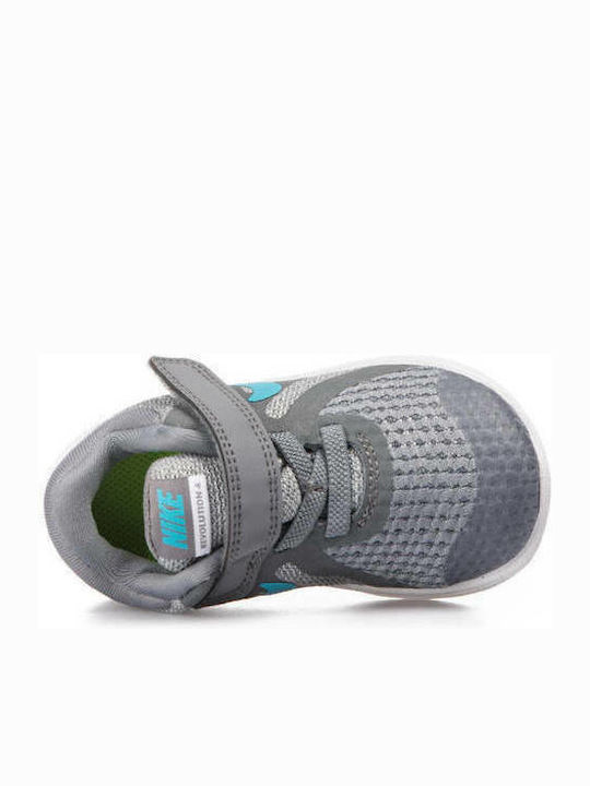 Revolution Revolution 4 TDV Kids Sports Shoes Running with Hoop & Loop Closure Gray