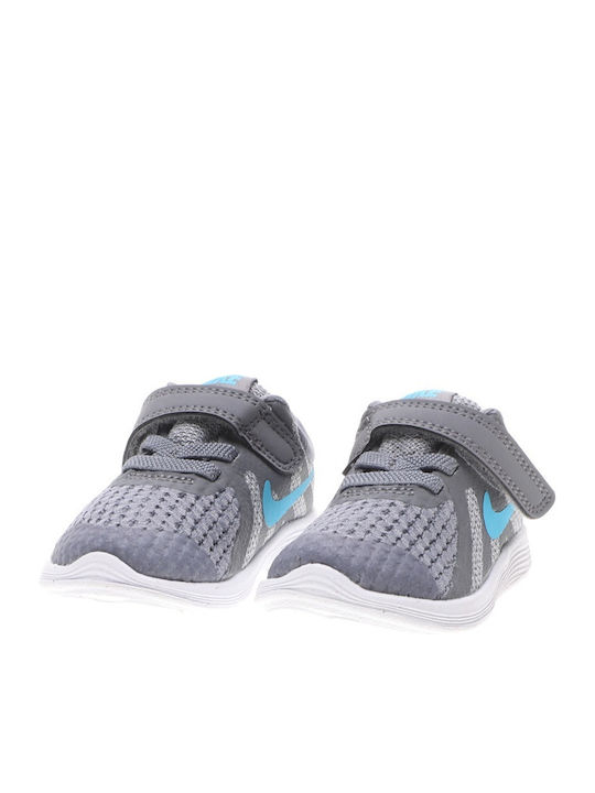 Revolution Revolution 4 TDV Kids Sports Shoes Running with Hoop & Loop Closure Gray