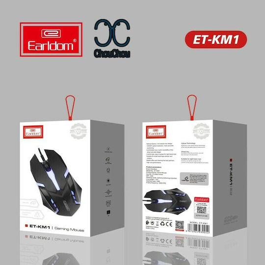 Earldom ET-KM1 Gaming Ποντίκι Μαύρο