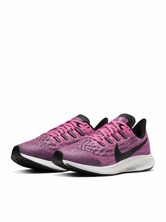 Air Zoom Pegasus 36 GS Αθλητικά Παιδικά Παπούτσια Running με Κορδόνια Pink Blast / Black / Vast Grey