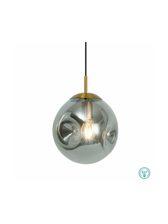 Viokef Oscar Pendant Light Silver Ball with Socket E27 25cm