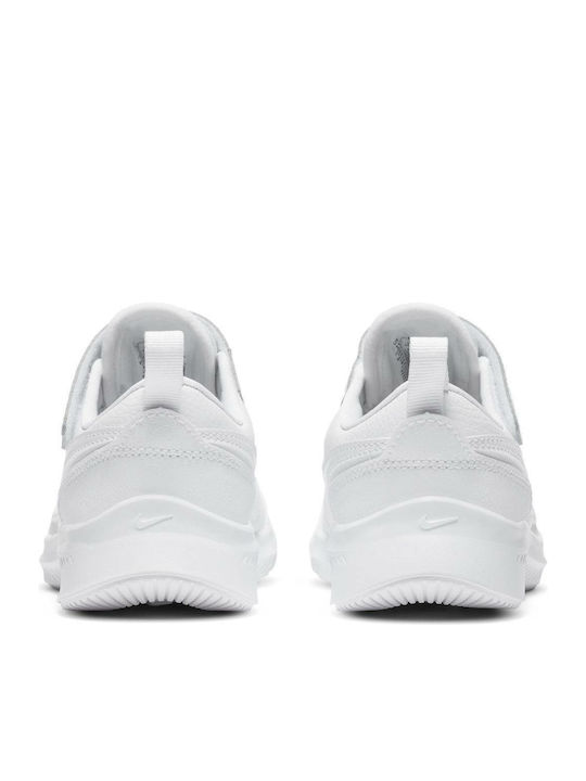 Varsity Leather PSV Kids Sports Shoes Running with Hoop & Loop Closure White