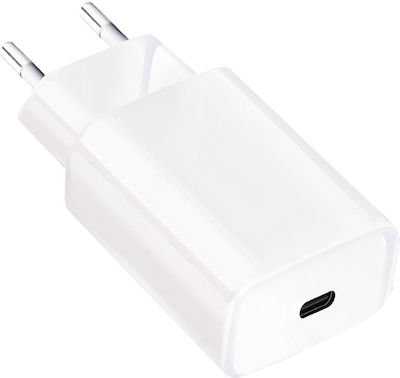 Forcell Charger Without Cable with USB-C Port 25W Power Delivery / Quick Charge 4.0 Whites (5903396123757)