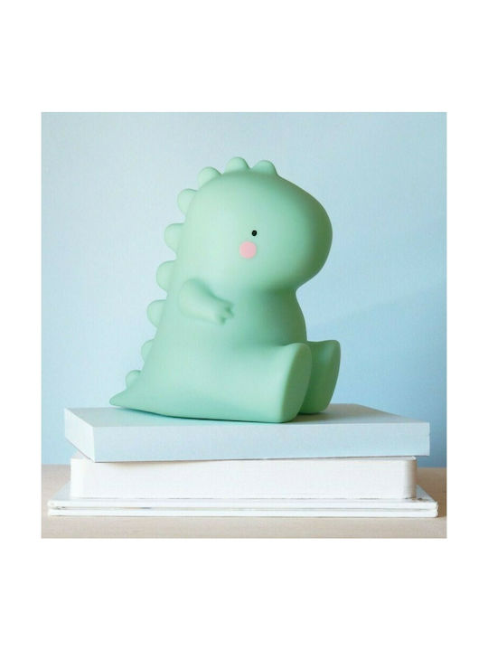 A Little Lovely Company Led Kids Decorative Lamp Little T Rex Din Green