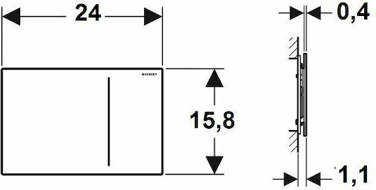 Geberit Sigma 70 Spülplatten für Toiletten Doppelspülung Schwarz
