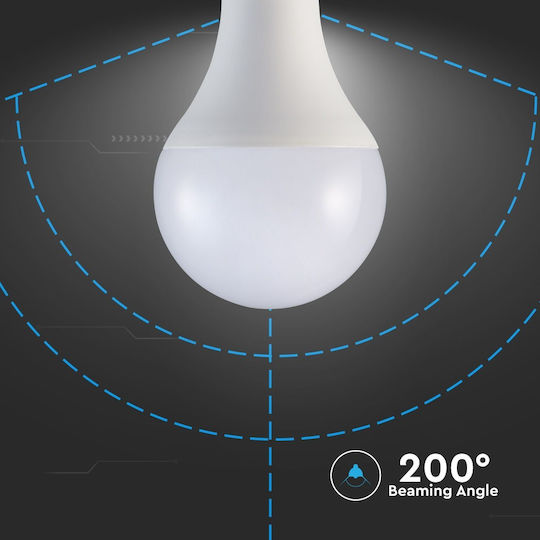 V-TAC VT-2218 Λάμπα LED 18W 80mm για Ντουί E27 και Σχήμα A80 Θερμό Λευκό 2000lm