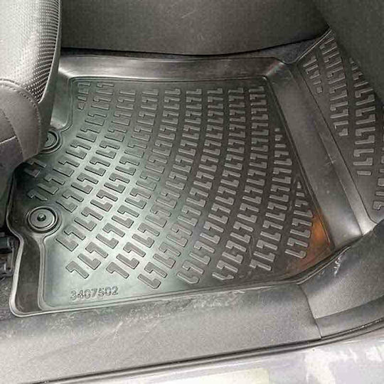 Rizline Set of Front and Rear Mats 4pcs Tray Type for Renault Koleos 2016 Black
