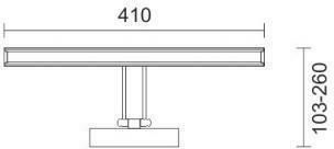 Spot Light Modern Lamp Wall with Socket GU10 Silver 41cm
