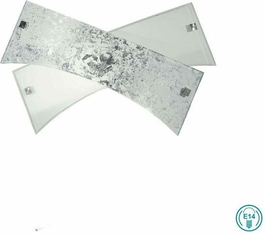 Ondaluce Leuchte Wand Silber 35x25cm Ondaluce Leuchte Wand Silber 35x25cm