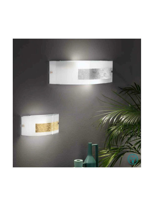 Ondaluce Modern Lamp Wall with Socket E14 Silver 27x12.5cm