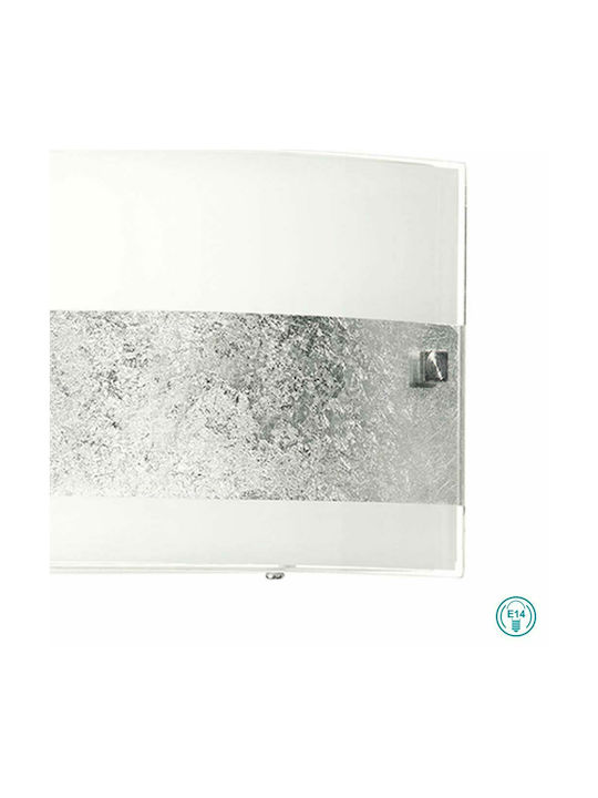Ondaluce Brunei Modern Lamp Wall with Socket E14 Silver 35x16cm