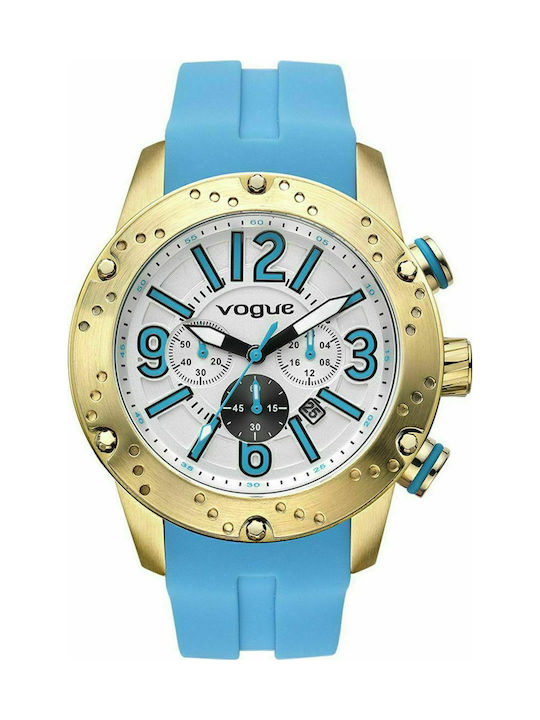 Vogue Watch with Turquoise Rubber Strap 17101.1