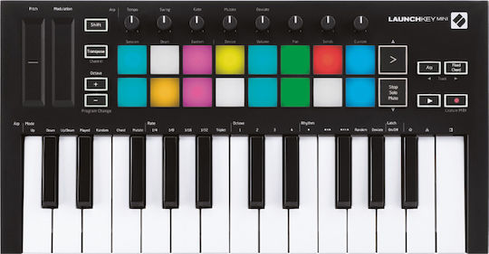 Novation Midi Keyboard Launchkey Mini MK3 with 25 Keyboard Black