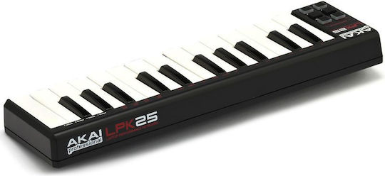 Akai Proffesional Midi Keyboard LPK25V2 με 25 Πλήκτρα σε Μαύρο Χρώμα