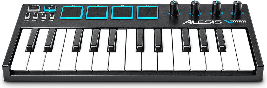 Alesis Midi Keyboard V MINI Portable 25-Key with 25 Keyboard Black