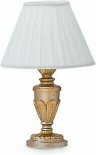 Ideal Lux Metal Table Lamp for Socket E14 with White Shade and Multicolor Base