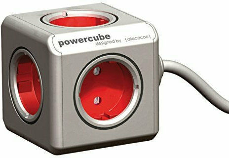 Allocacoc 1306RD/DEEXPC 25.187 PowerCube 5 Θέσεων με Καλώδιο 1.5m