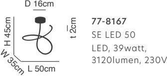 Home Lighting Πλαφονιέρα Οροφής 50εκ. Μαύρη με Ενσωματωμένο LED και Τηλεχειριστήριο