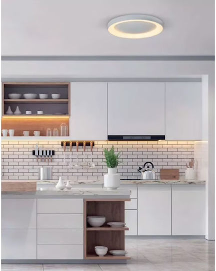 Home Lighting Smart Πλαφονιέρα Οροφής 80εκ. Λευκή με Ενσωματωμένο LED και Τηλεχειριστήριο