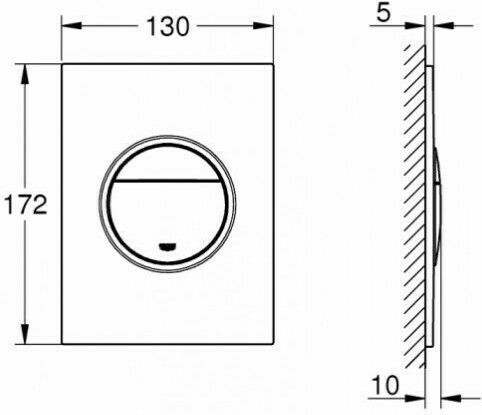 Grohe Nova Cosmopolitan S Flush Plate Dual Flush Supersteel 37601DC0